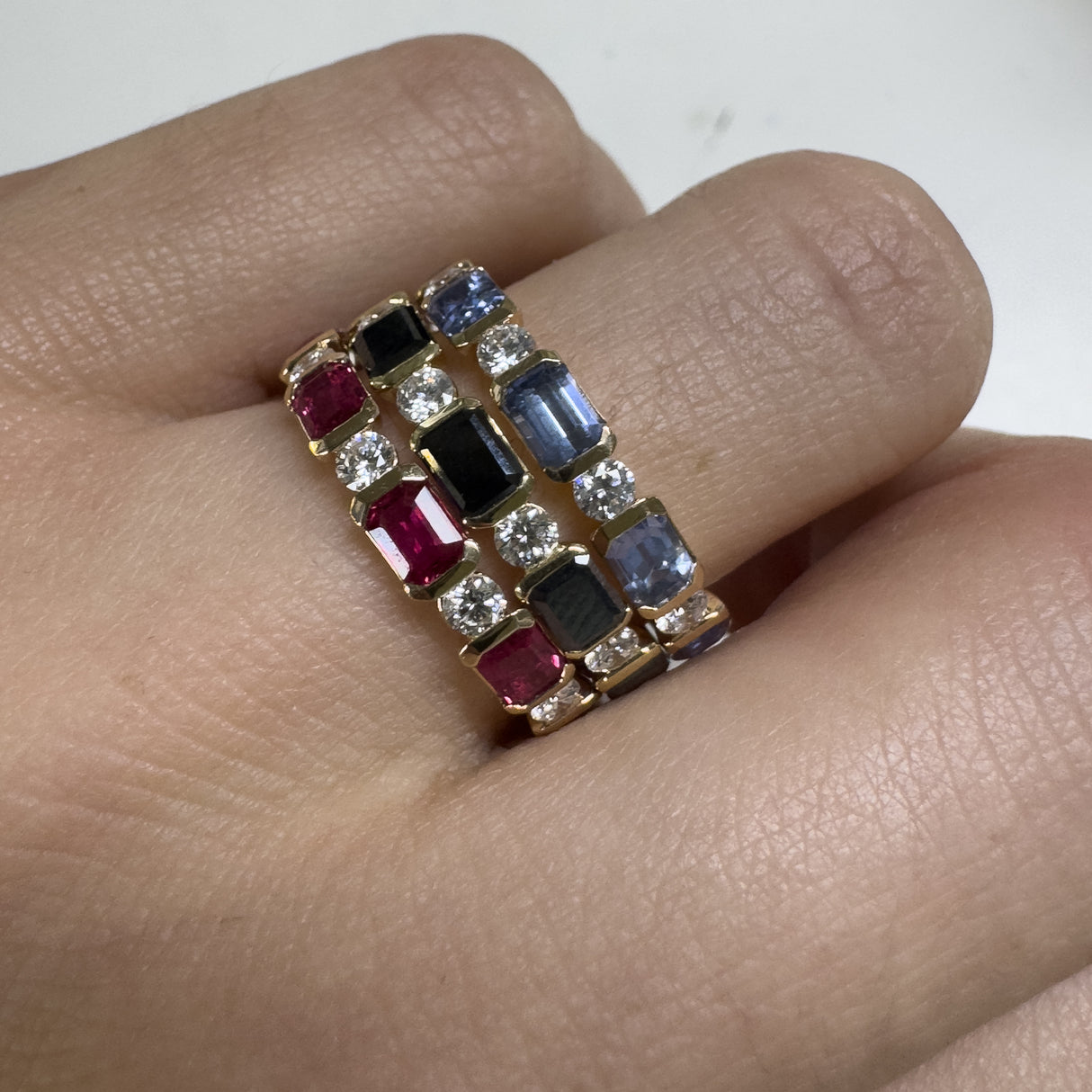 Fedine black diamonds and rose gold diamonds