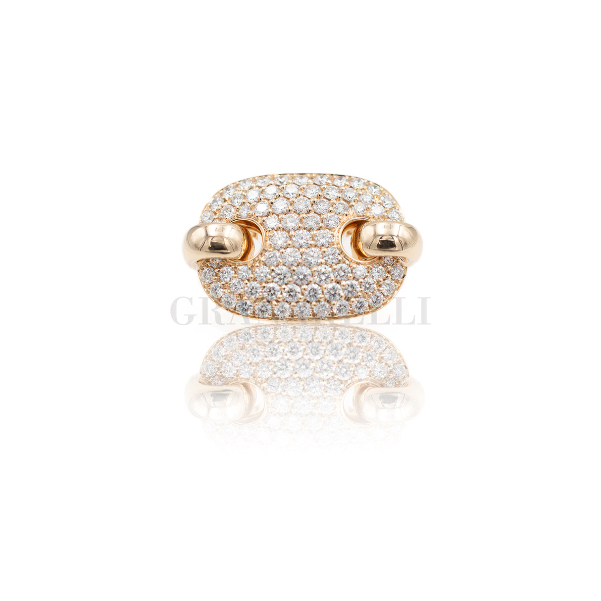 Osa gold pave plate ring