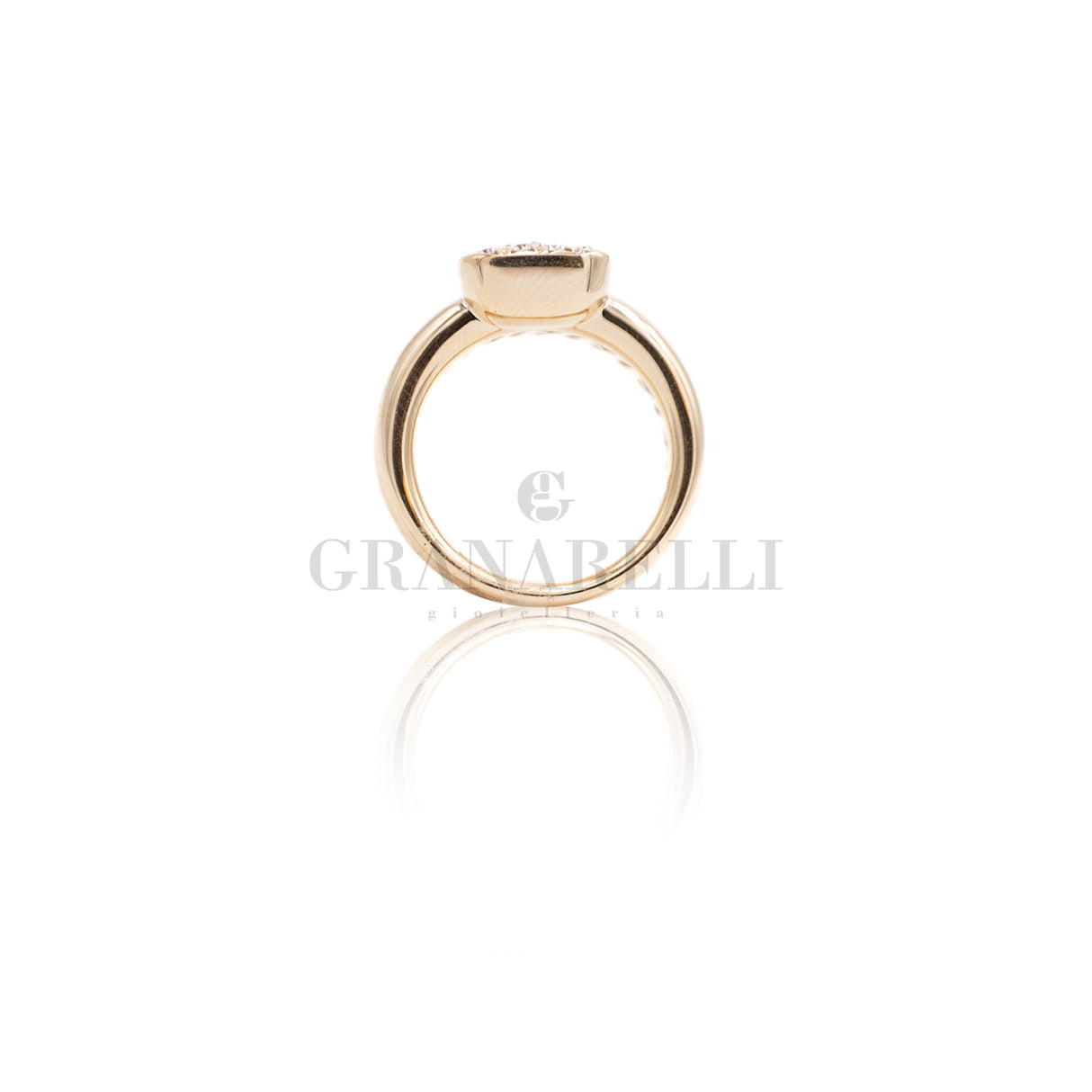 Anello Pavè di Diamanti in Oro Rosa