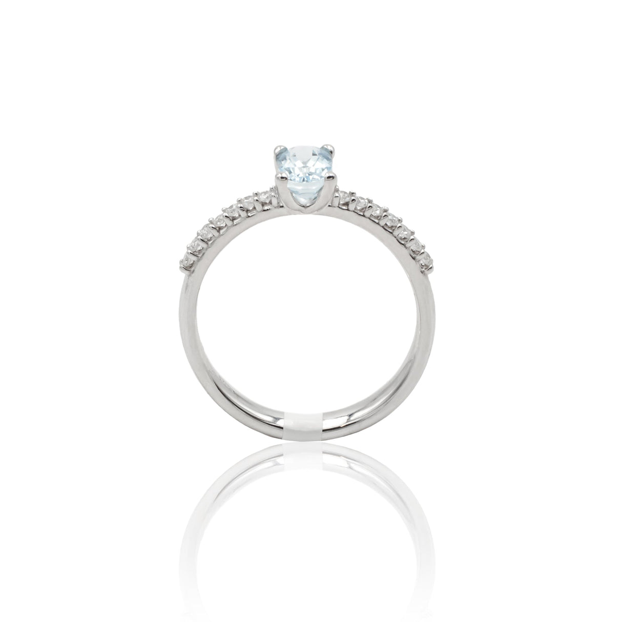 Anello Acquamarina 0.40kt in Oro Bianco-Anelli-GRANARELLI-12-Gioielleria Granarelli