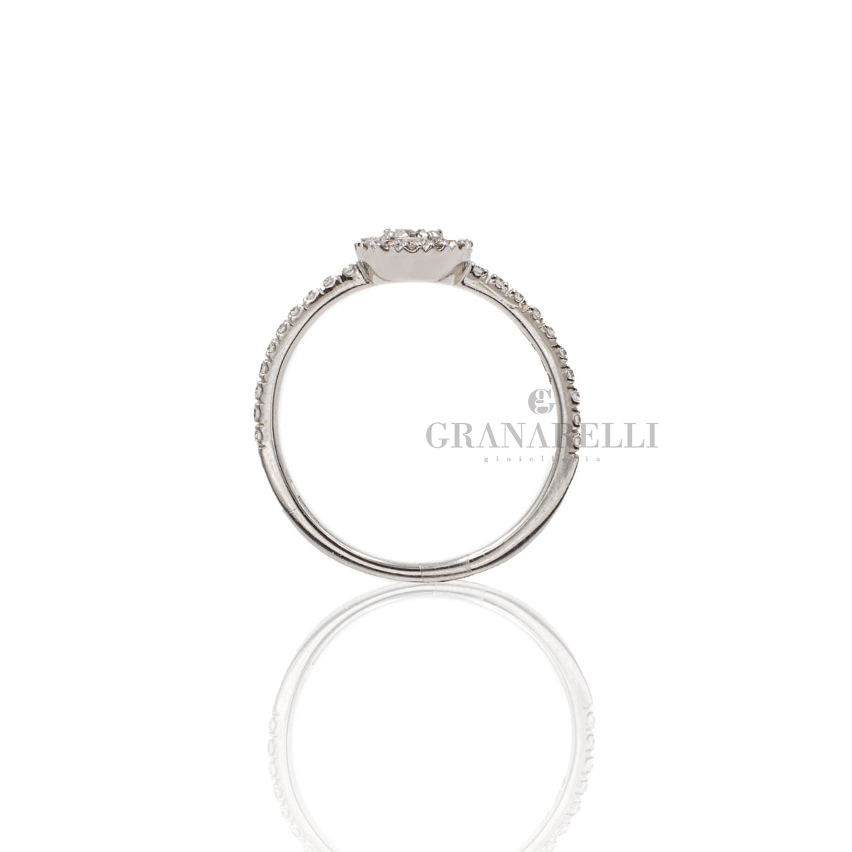 Anello Goccia Illusione 0.38kt in Oro Bianco-CRIVELLI-234-4664-Gioielleria Granarelli
