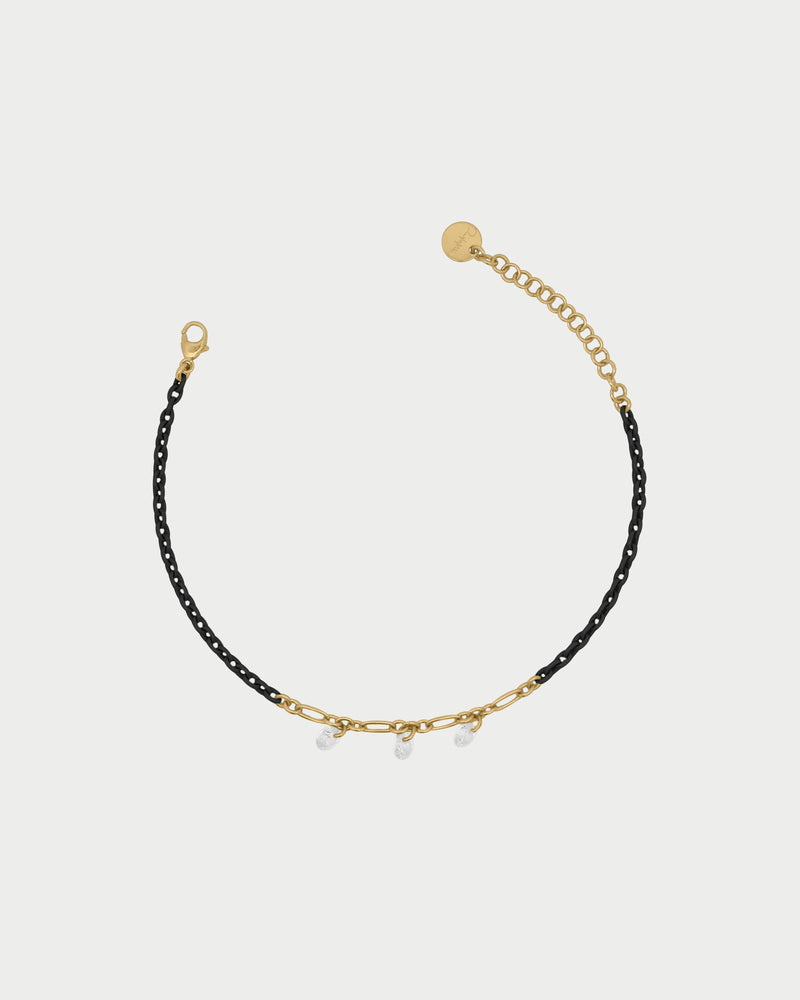 Bracciale catena verniciata e zirconi