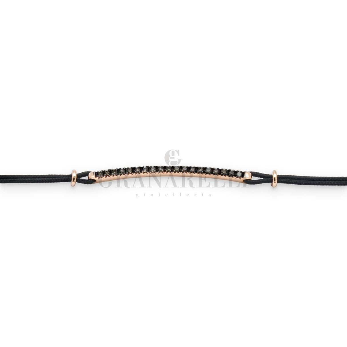 BRAIN BRAINT BLACK DIAMANTI Small size in Rose Gold Nautical Cord