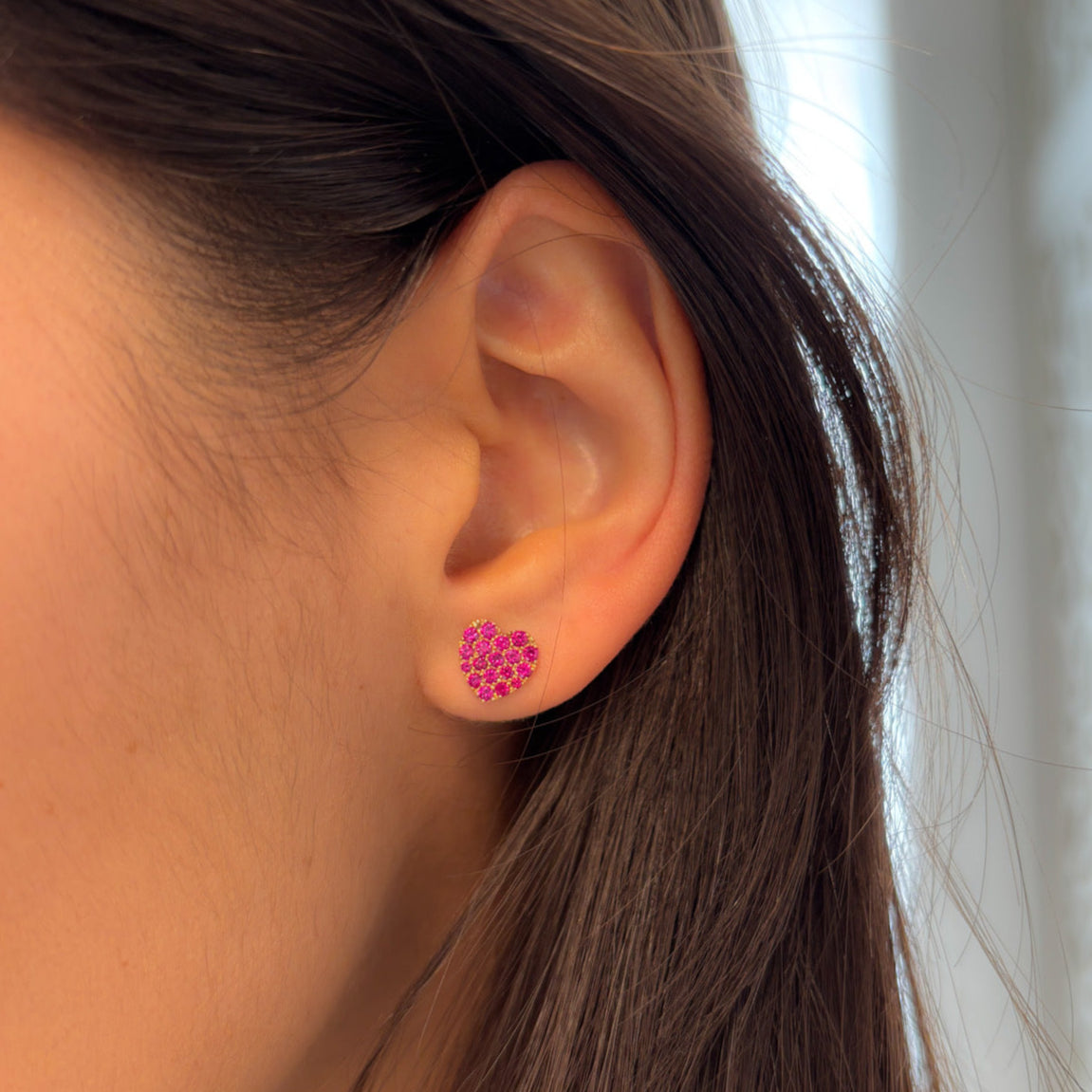 Orecchini Cuore di Rubini