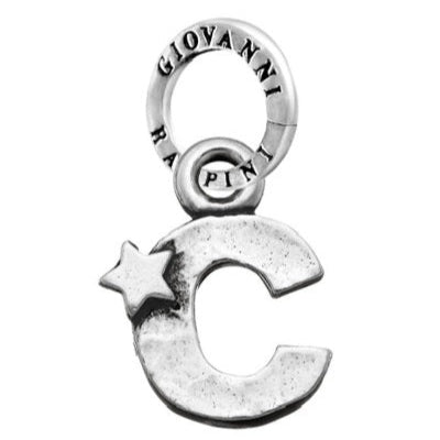 Charm Lettera C con Stelle