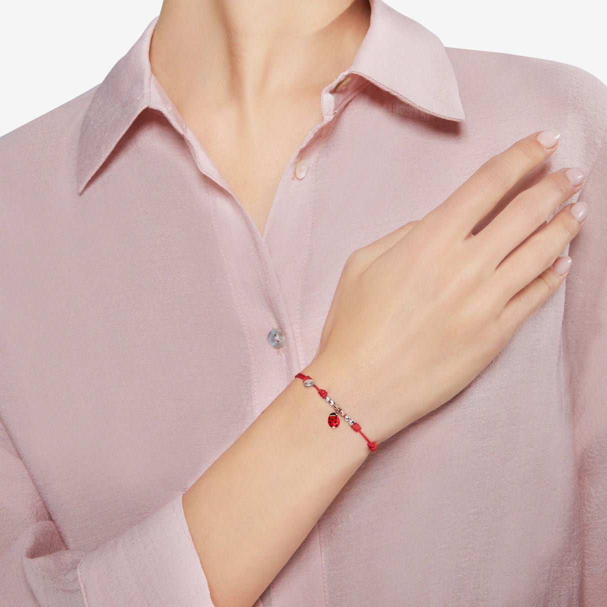 Bracciale Cordino Coccinella-Bracciali-DODO-Gioielleria Granarelli