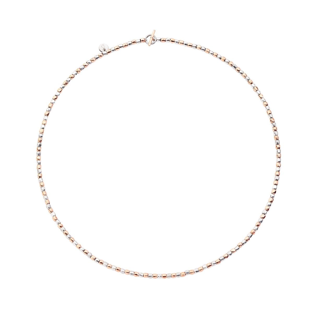Collana DoDo Mini Granelli Oro Rosa e Argento