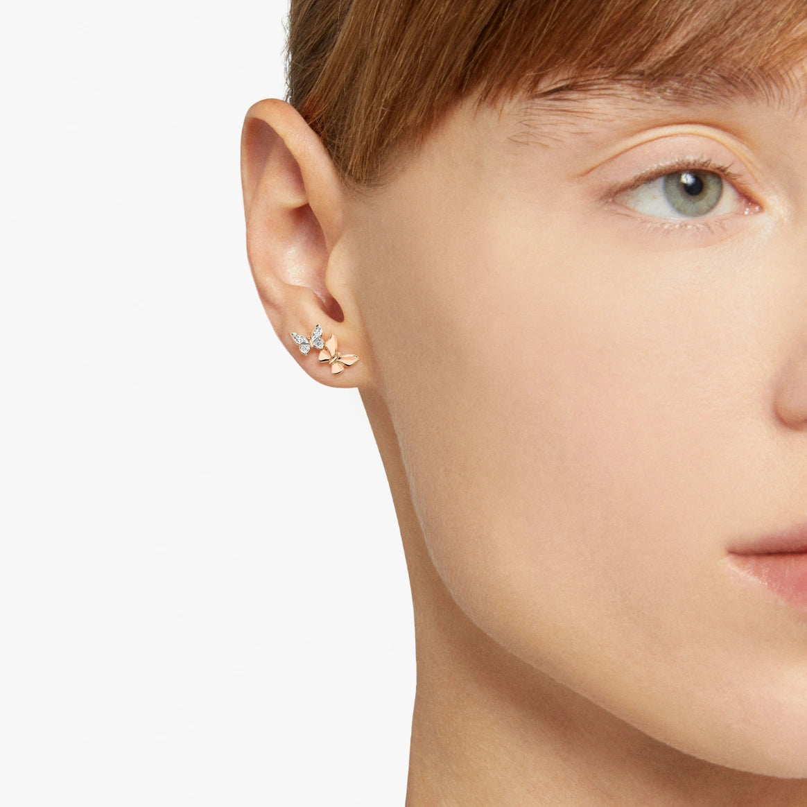 Bee de diamante de oro amarillo