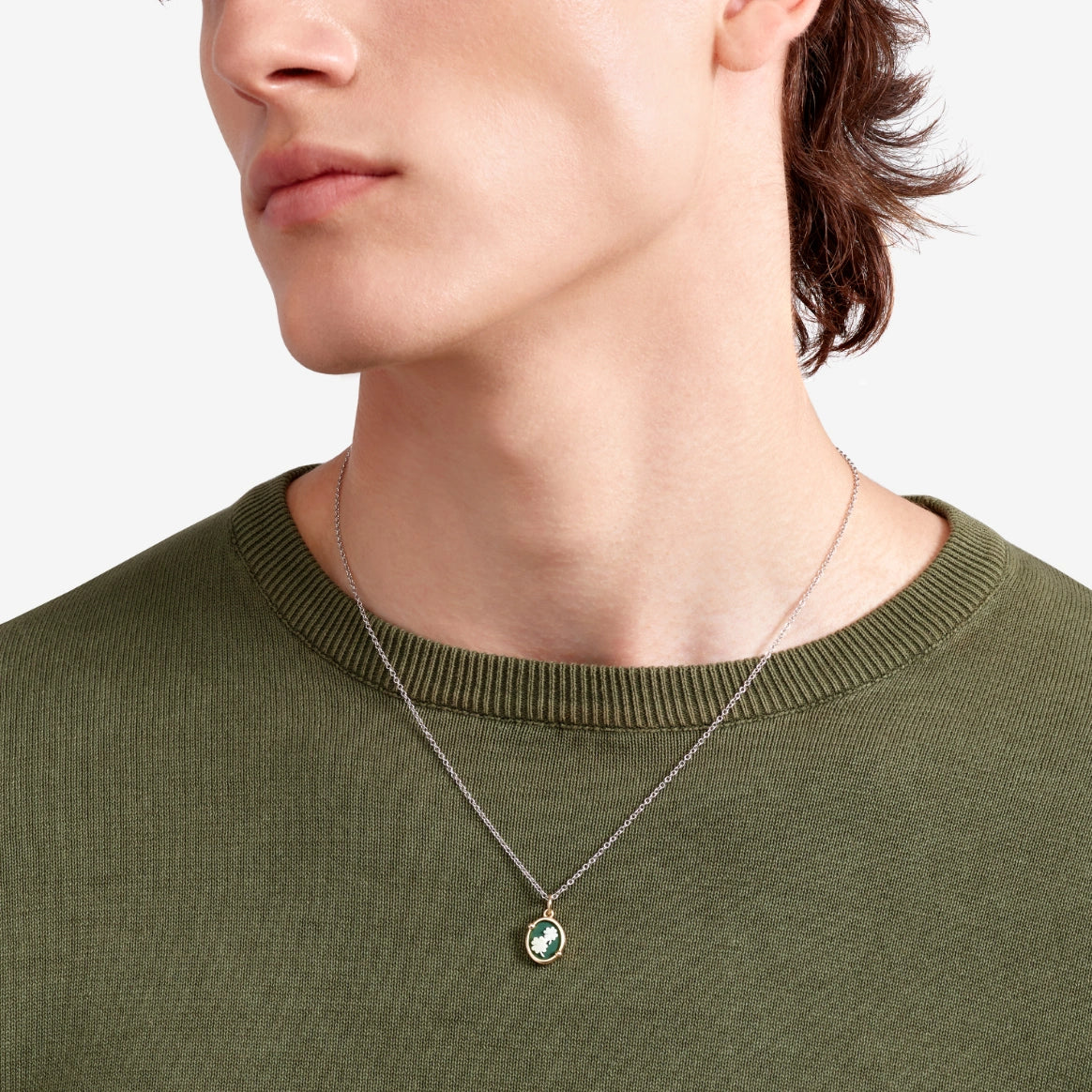 Charm DoDo Cammeo Oro giallo e Porcellana