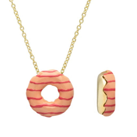 Collana Donut Rosa e Lampone Rosso