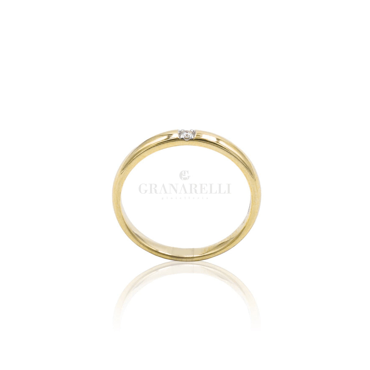 Fedina in Oro Giallo con Diamante-Anelli-CRIVELLI-Gioielleria Granarelli