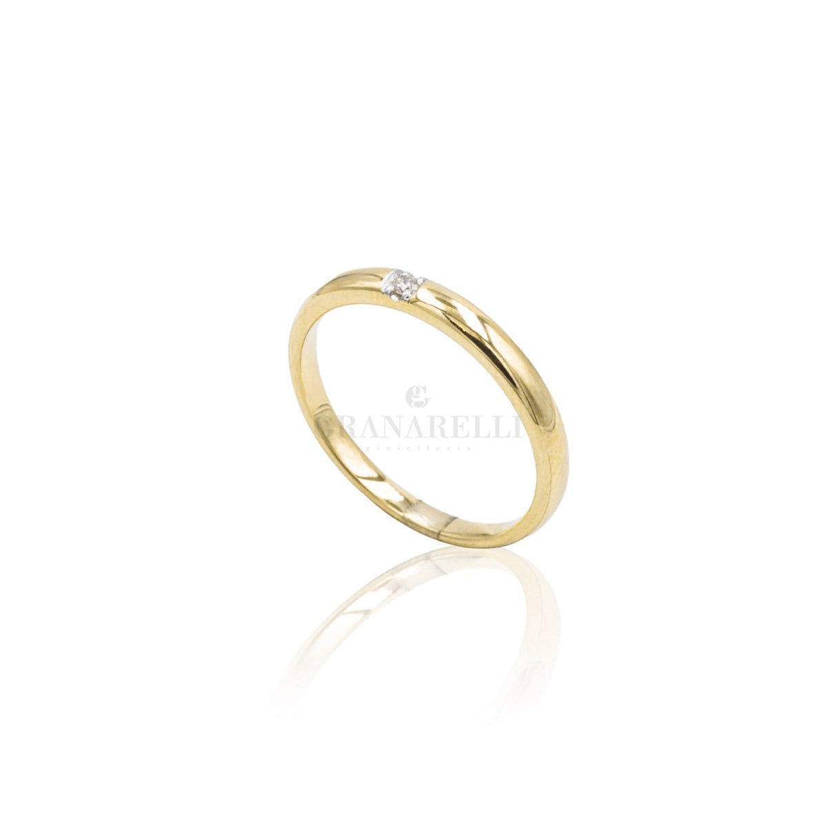 Fedina in Oro Giallo con Diamante-Anelli-CRIVELLI-Gioielleria Granarelli