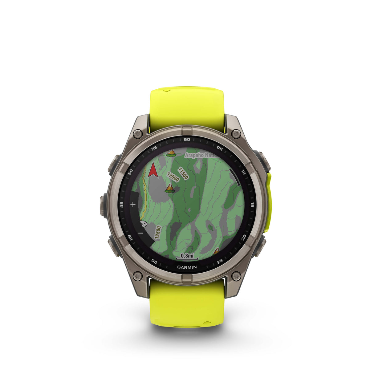 fēnix® 8 - 47 mm, Solar Vetro Zaffiro cinturino giallo-Orologi-GARMIN-Gioielleria Granarelli