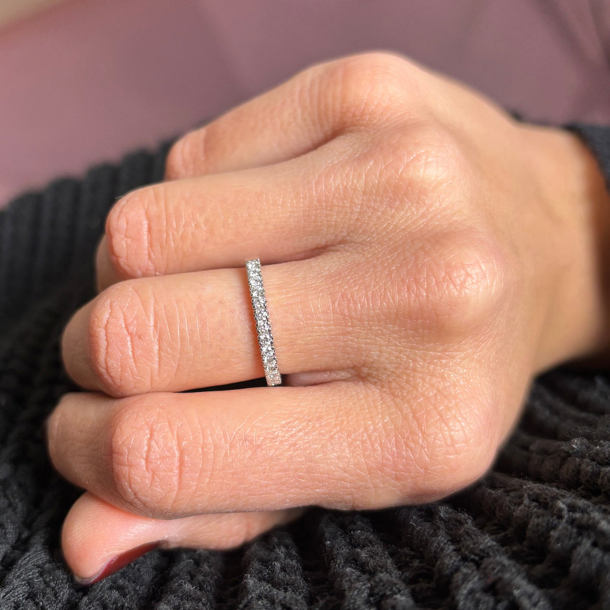 Anello Fedina Half Eternity Diamanti 0.33kt-Anelli-GRANARELLI-Gioielleria Granarelli