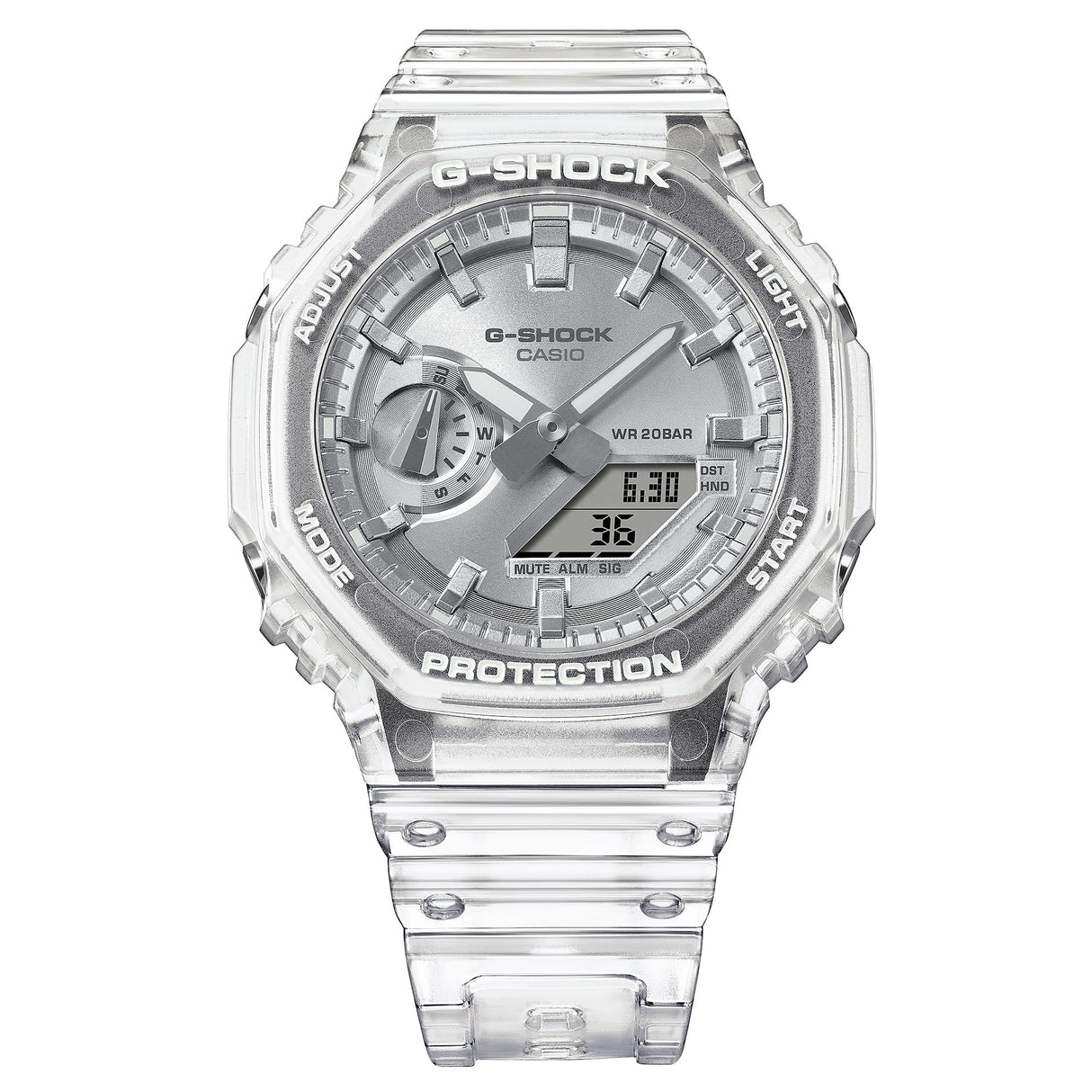 Classic Serie Ga-2100 Trasparente Silver