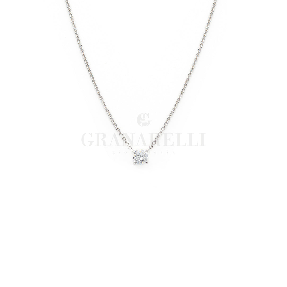 Girocollo Punto Luce Castone a Calice 0.48kt