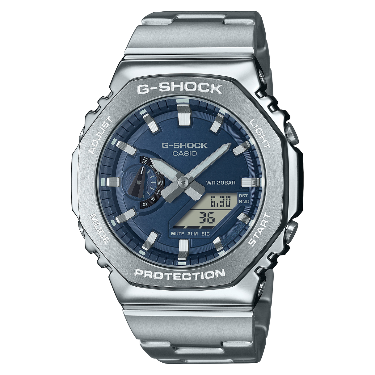 G-Steel GM-2100 Blu Acciaio-Orologi-CASIO-Gioielleria Granarelli