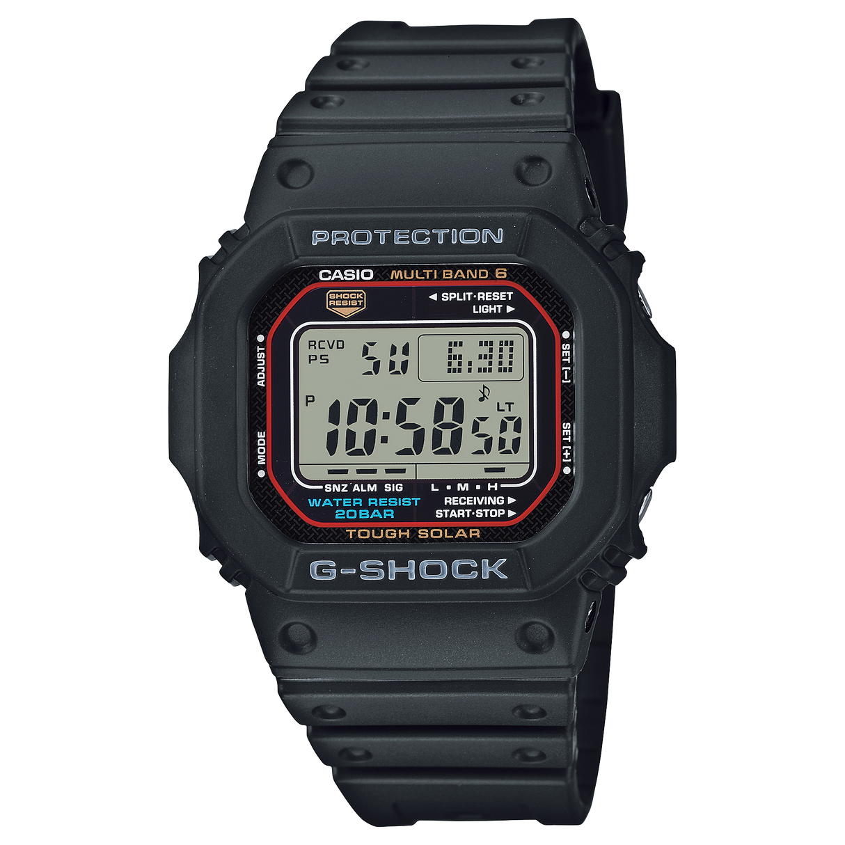 G-Shock Serie GW-M561 Nero filo Rosso
