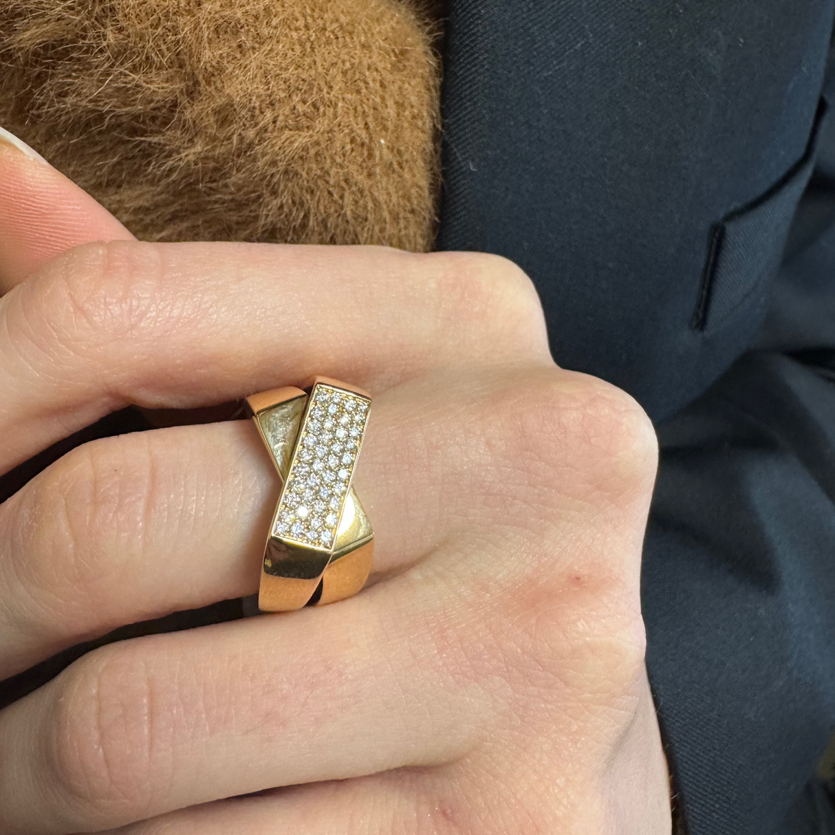 Crivelli Bague en or rose et diamants