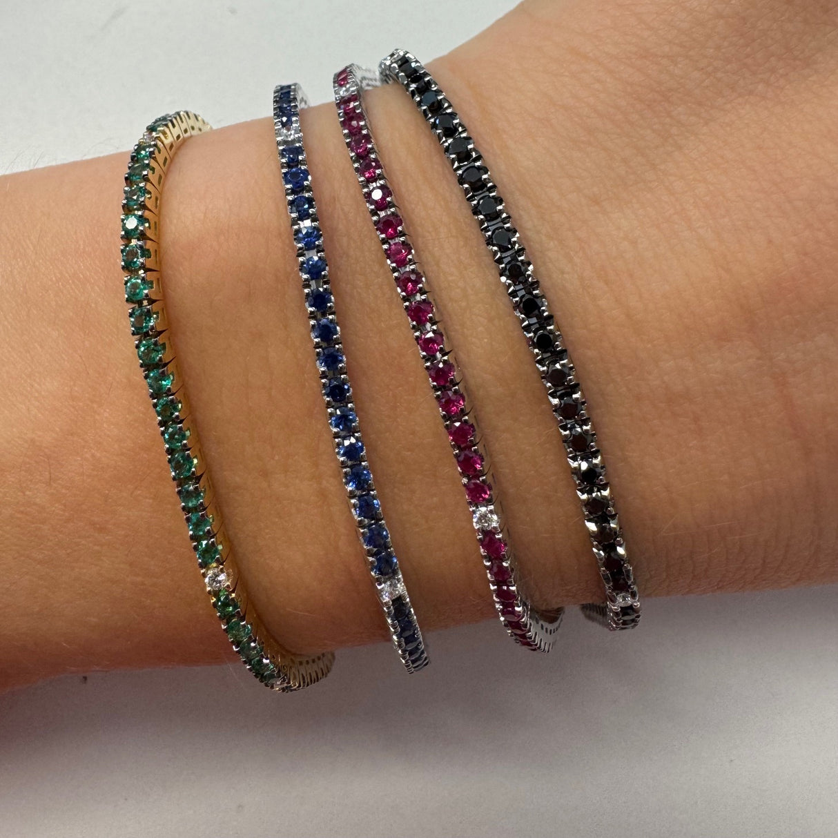 Bracciale Tennis Oro Bianco Tennis e Bianchi-Bracciali-CRIVELLI-Gioielleria Granarelli