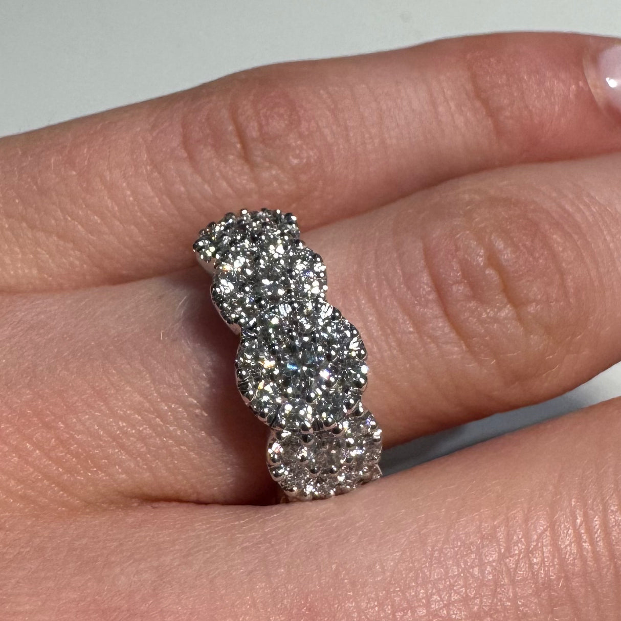 Anello magia di diamanti in Oro bianco