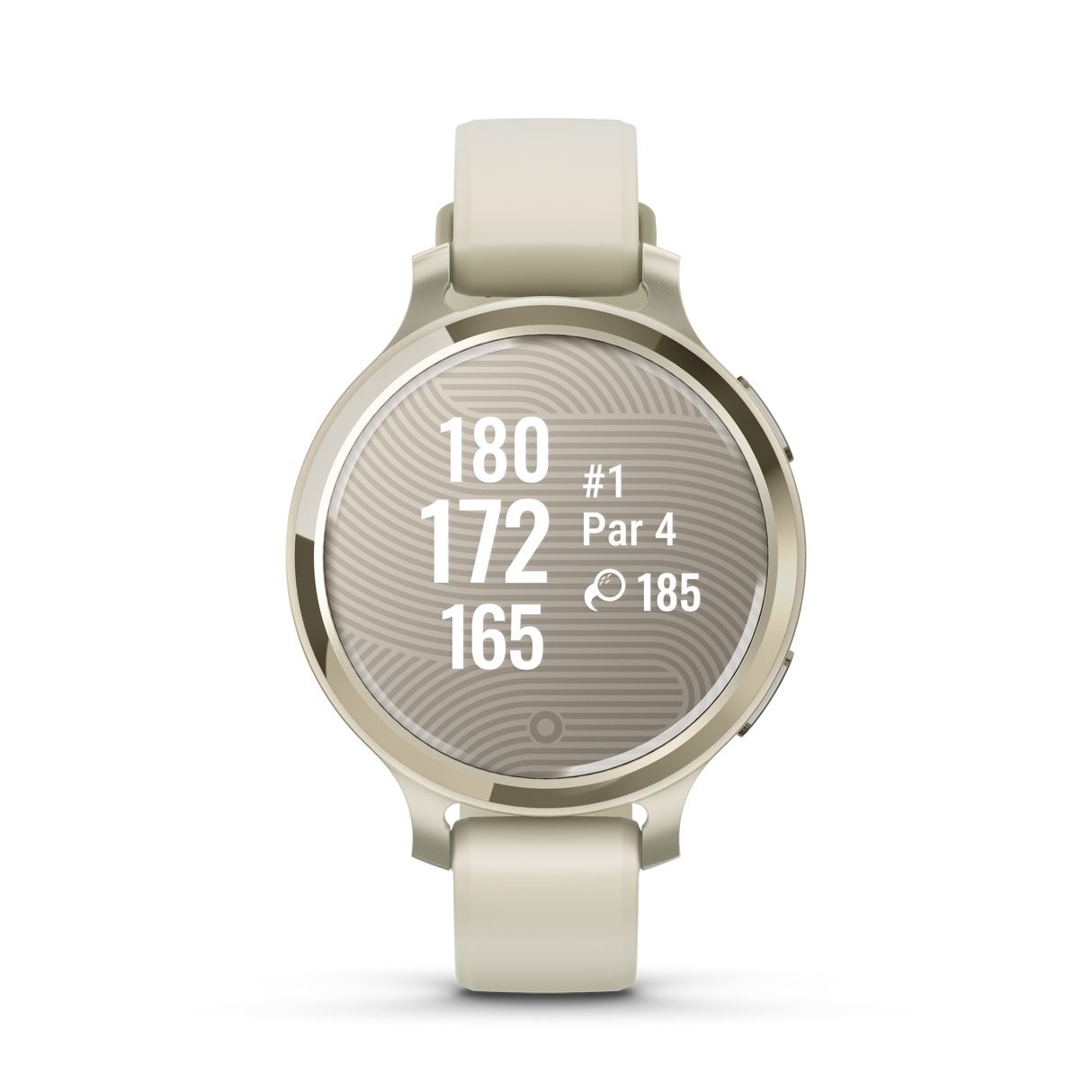 Lily® 2 Active - Lunar Gold con cinturino in silicone Bone-Orologi-GARMIN-Gioielleria Granarelli