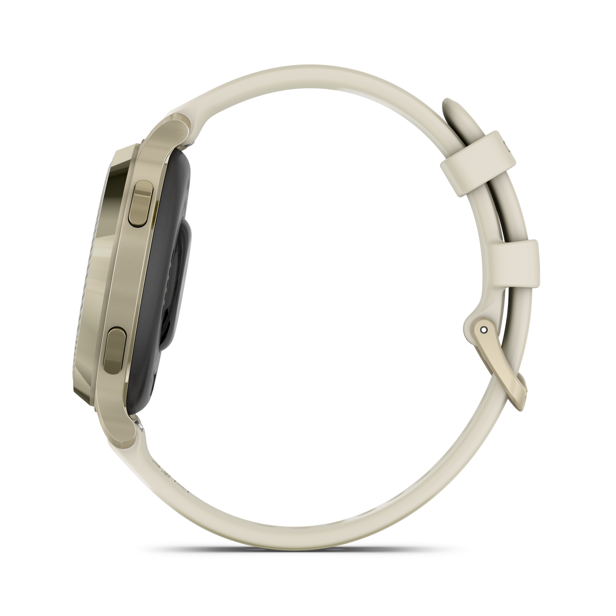 Lily® 2 Active - Lunar Gold con cinturino in silicone Bone-Orologi-GARMIN-Gioielleria Granarelli