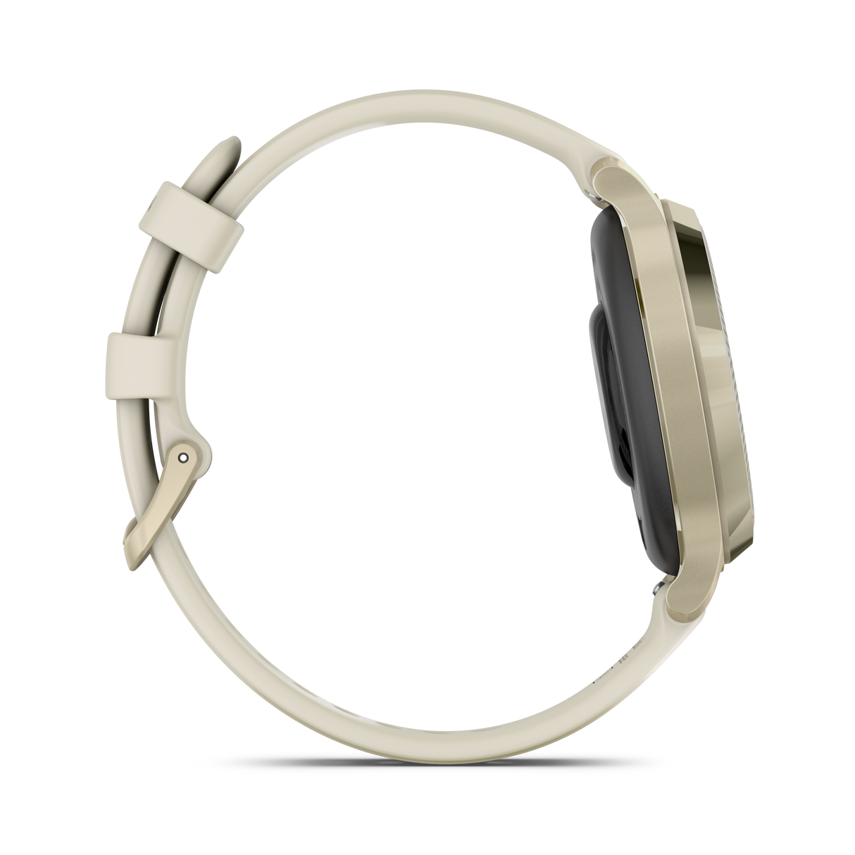 Lily® 2 Active - Lunar Gold con cinturino in silicone Bone-Orologi-GARMIN-Gioielleria Granarelli