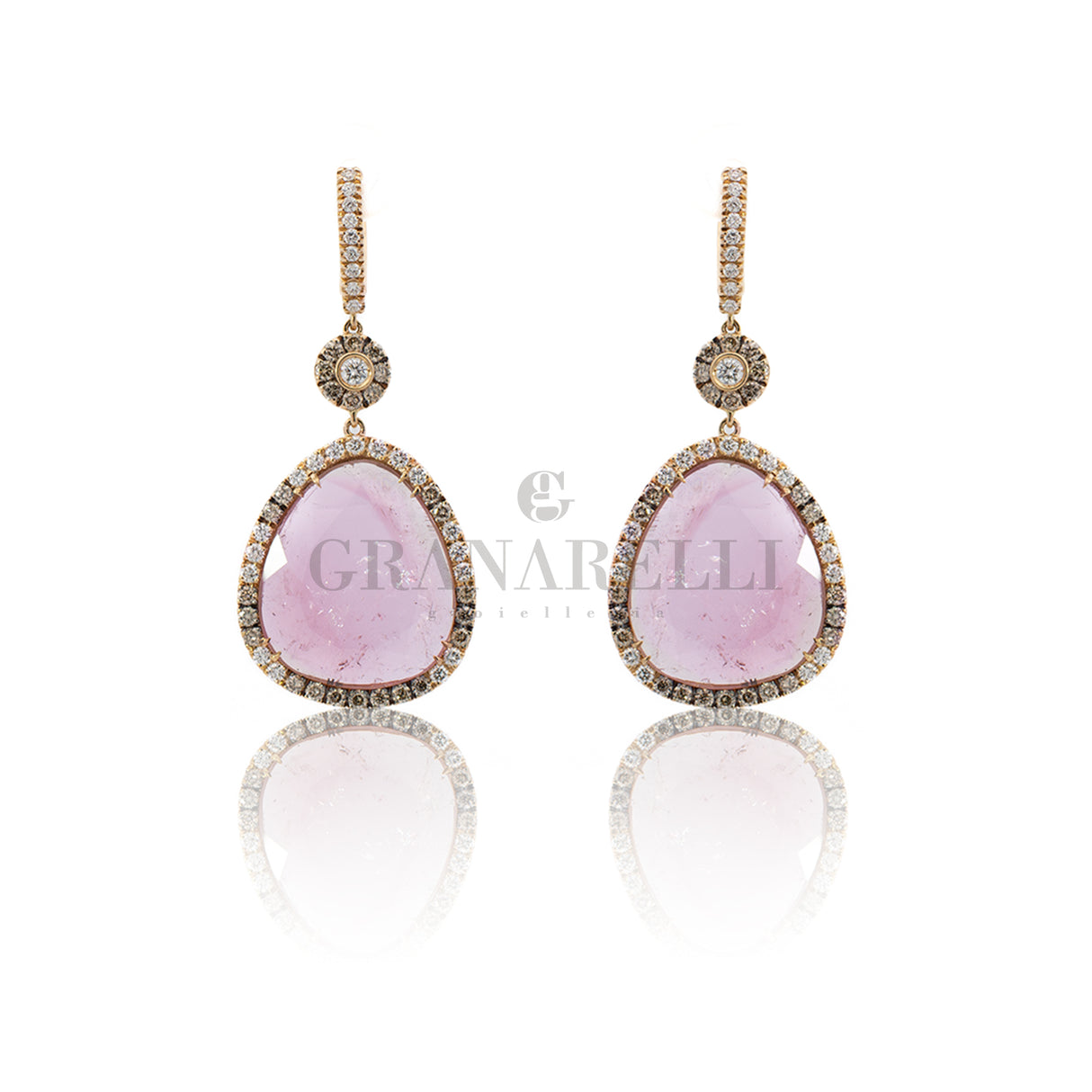 Boccola with topazio and rose gold diamonds