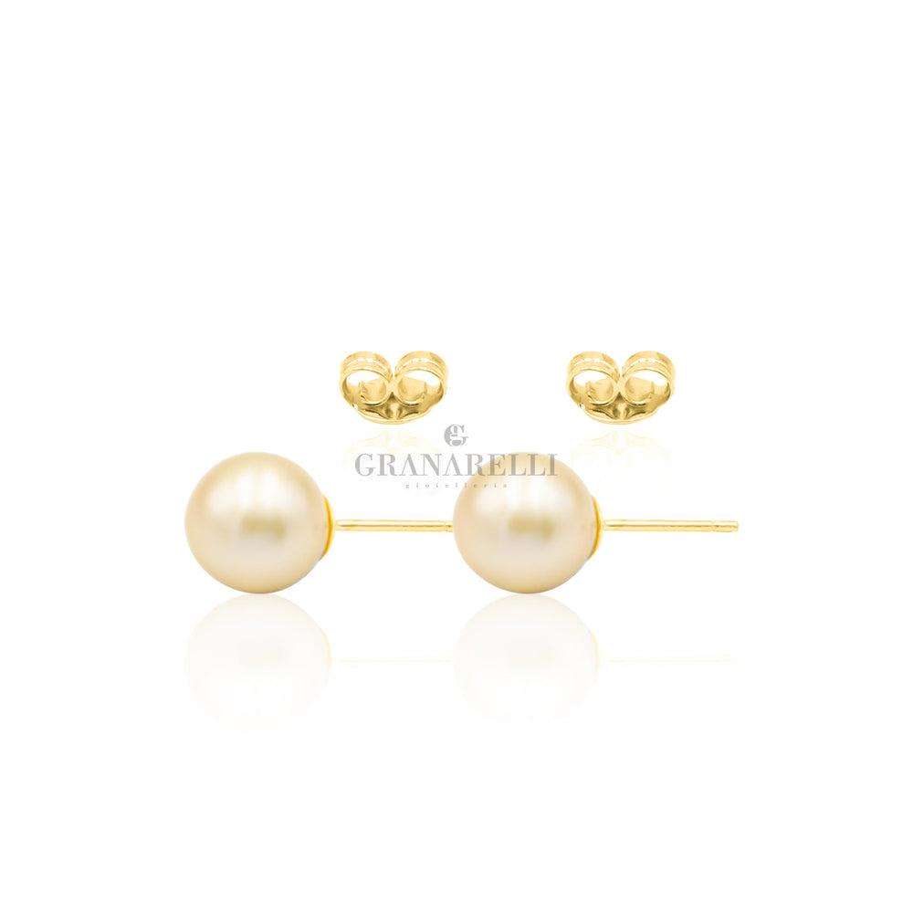 Orecchino Perla in Oro Giallo Ø 8.5-9 mm-Orecchini-GioGio-Gioielleria Granarelli