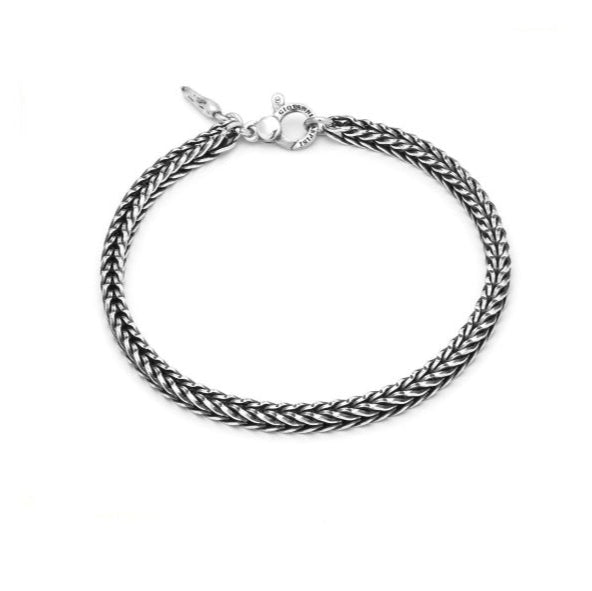 Bracciale Treccia Quadra in Argento-Bracciali-RASPINI-Gioielleria Granarelli