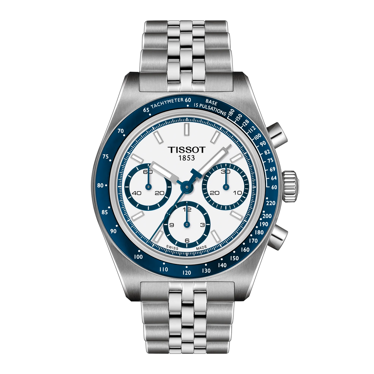 PR516 Chronograph Bianco Acciaio-Orologi-TISSOT-Gioielleria Granarelli