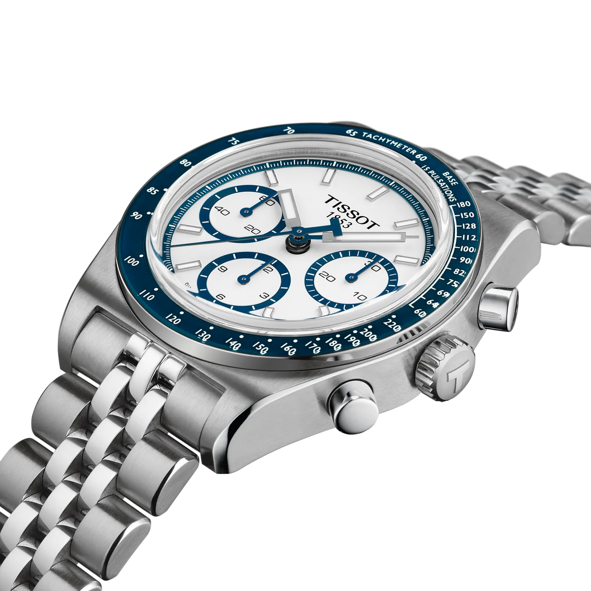 PR516 Chronograph Bianco Acciaio-Orologi-TISSOT-Gioielleria Granarelli