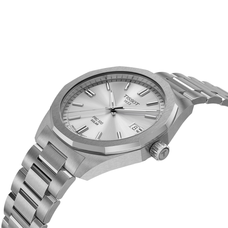 PRC 100 Solar Quarzo 39 mm Silver Acciaio