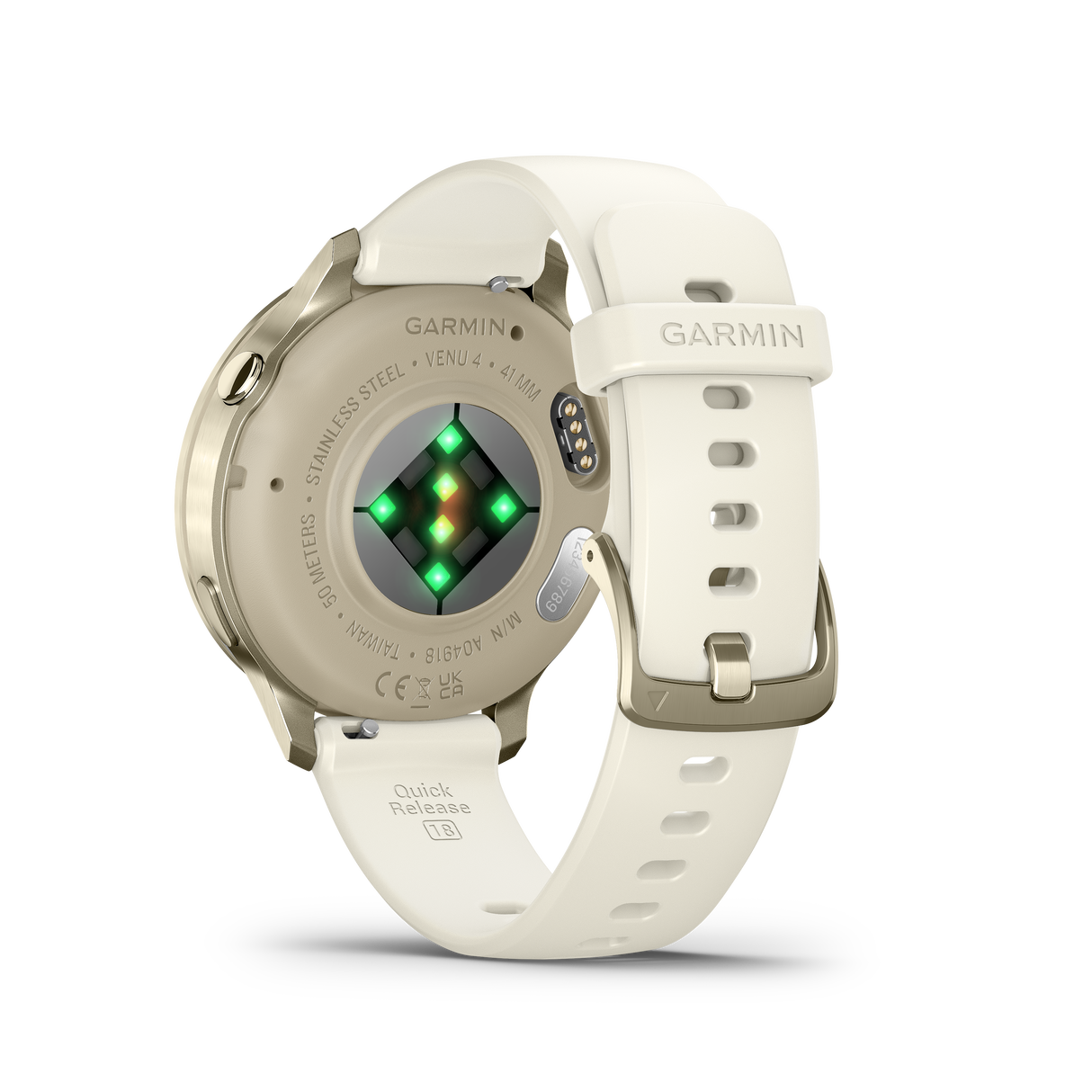 Venu® 4 - 41 mm Lunar gold con cinturino in silicone Bone