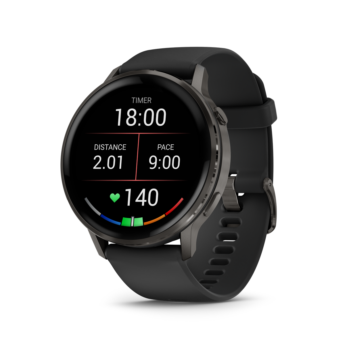 Venu® 4 - 45 mm Slate con Silicone, Black