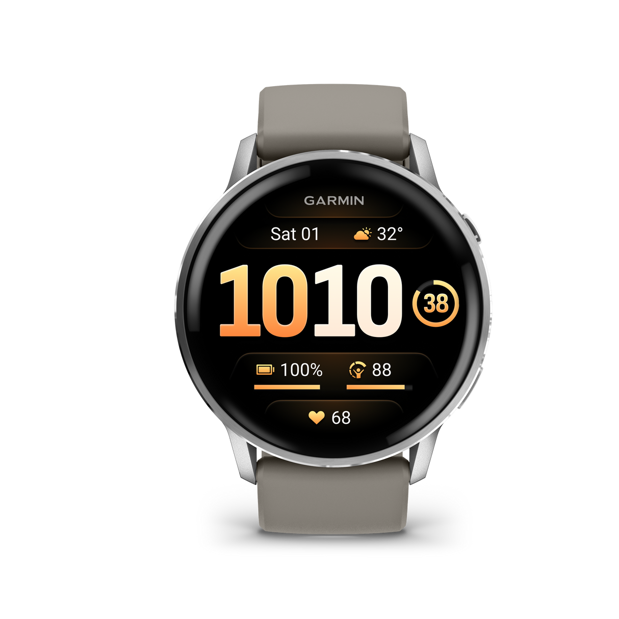 Venu® 4 - 45 mm Silver con cinturino in silicone Silver Gray