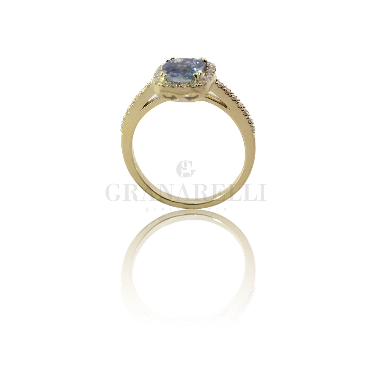 サファイアとダイヤモンドハートリング