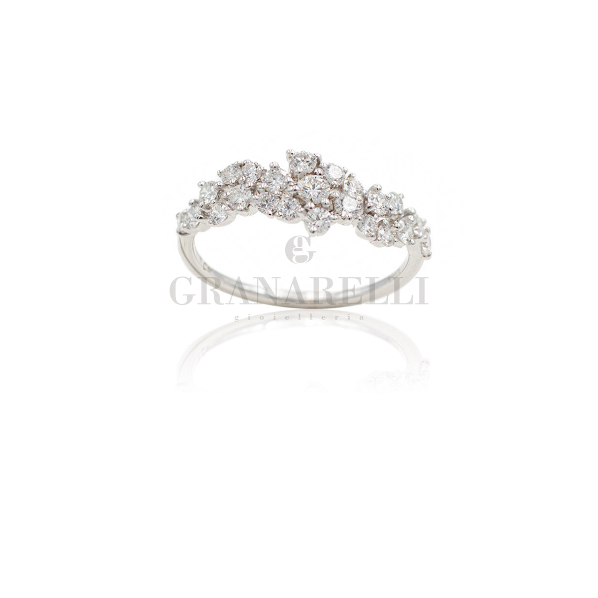 Anello Fantasia in Oro Bianco e Diamanti