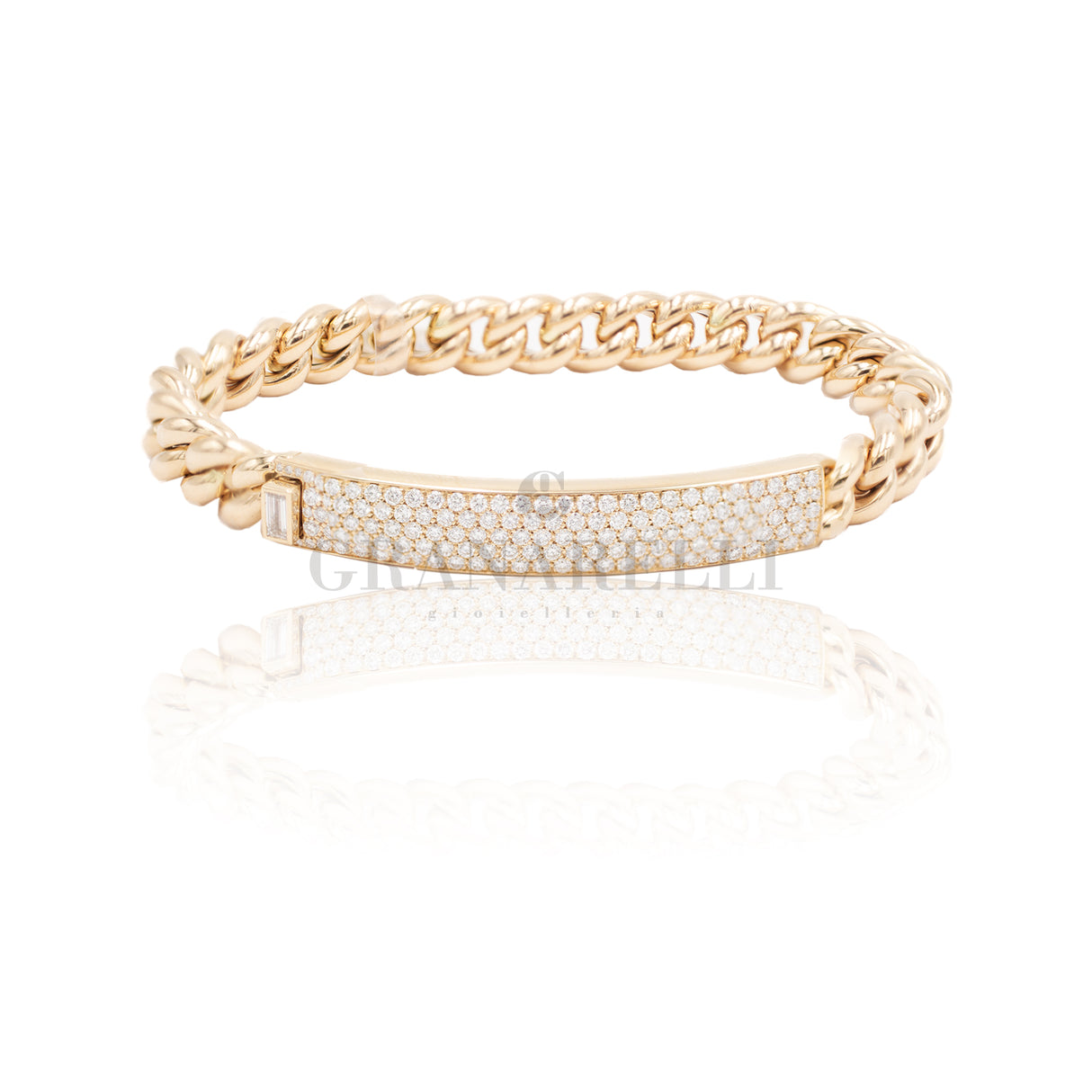 Bracciale con pavè in Oro Rosa e diamanti