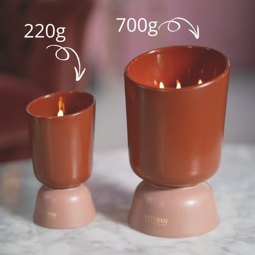 Candela profumata Teck e Tonka 700gr-esteban-Gioielleria Granarelli