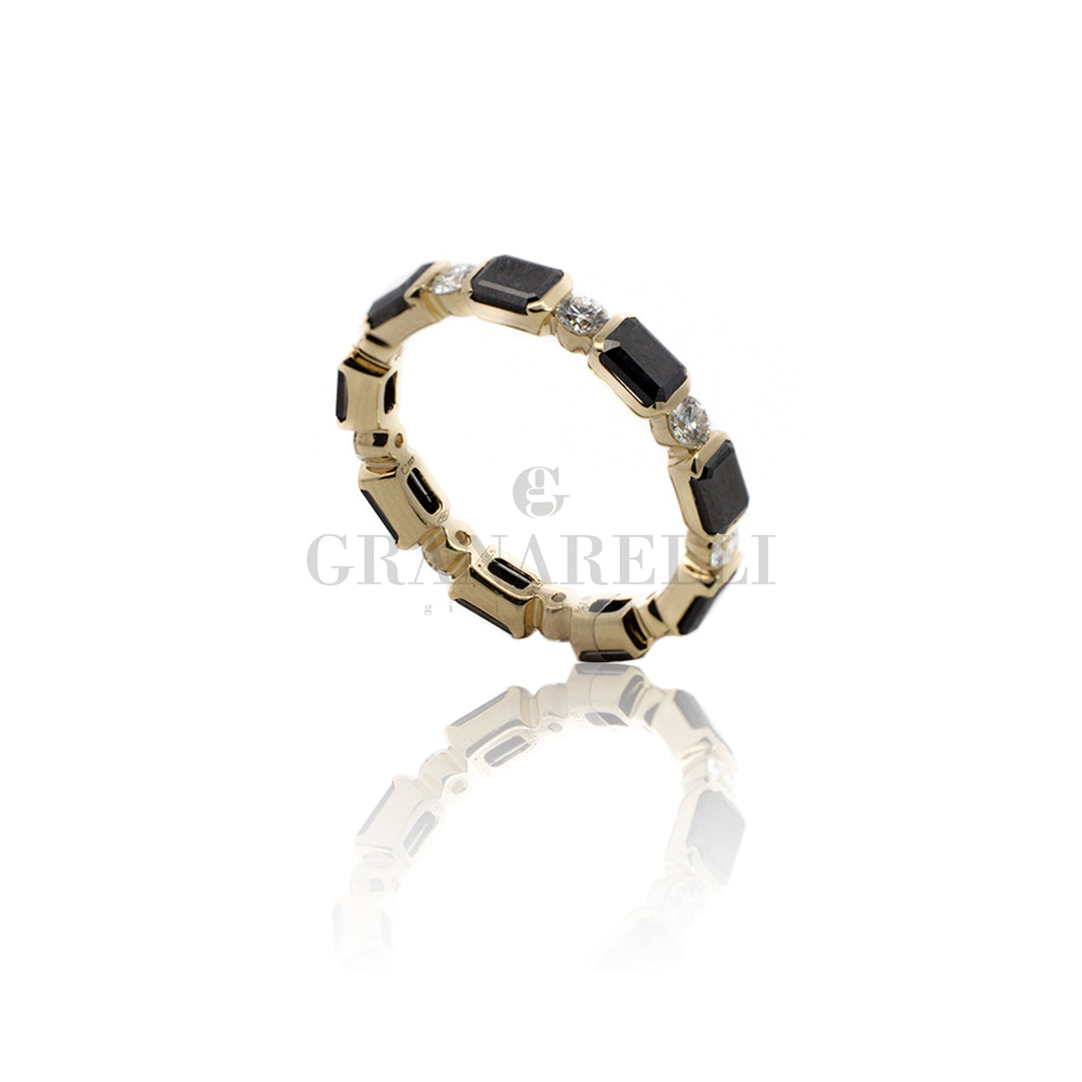 Fedine black diamonds and rose gold diamonds