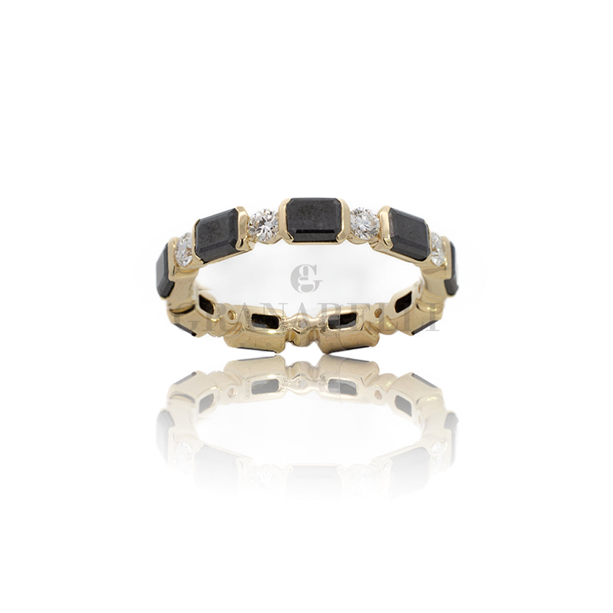 Fedine black diamonds and rose gold diamonds