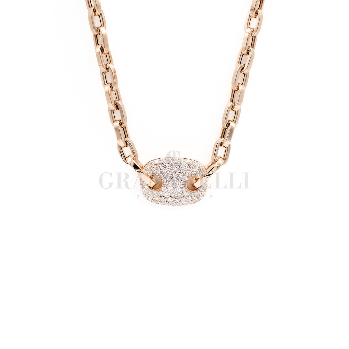 Rose gold chain plate crew