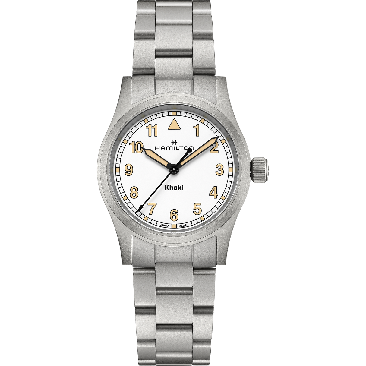 Khaki Field Quarzo Giallo Acciaio 33mm-Orologi-HAMILTON-Gioielleria Granarelli