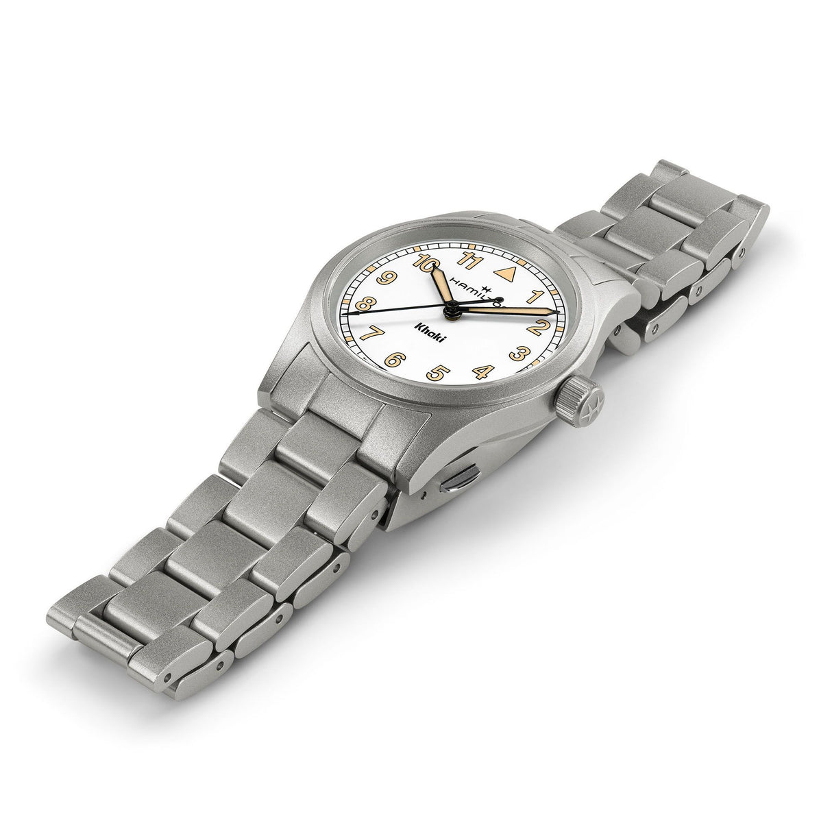 Khaki Field Quarzo Giallo Acciaio 33mm-Orologi-HAMILTON-Gioielleria Granarelli