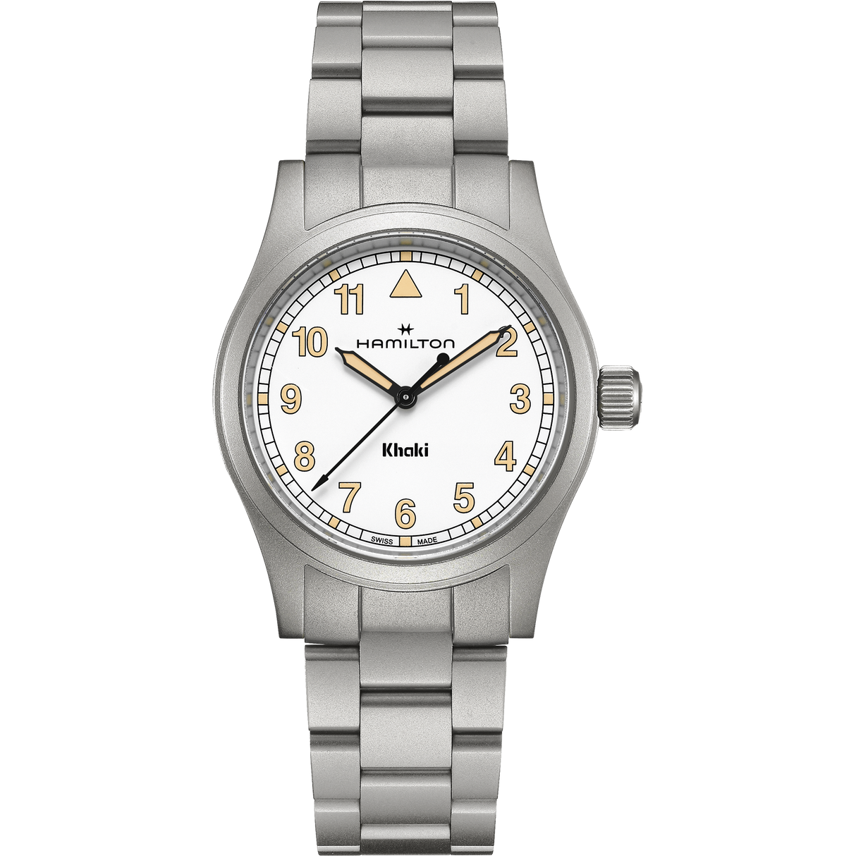 Khaki Field Quarzo Giallo Acciaio 38mm-Orologi-HAMILTON-Gioielleria Granarelli