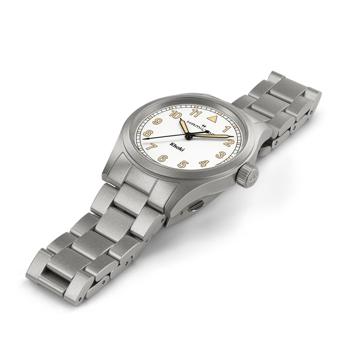 Khaki Field Quarzo Giallo Acciaio 38mm-Orologi-HAMILTON-Gioielleria Granarelli