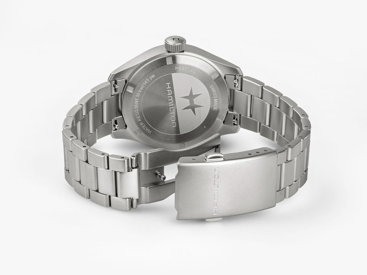 Khaki Field Mechanical Power Reserve Nero 40mm Acciaio