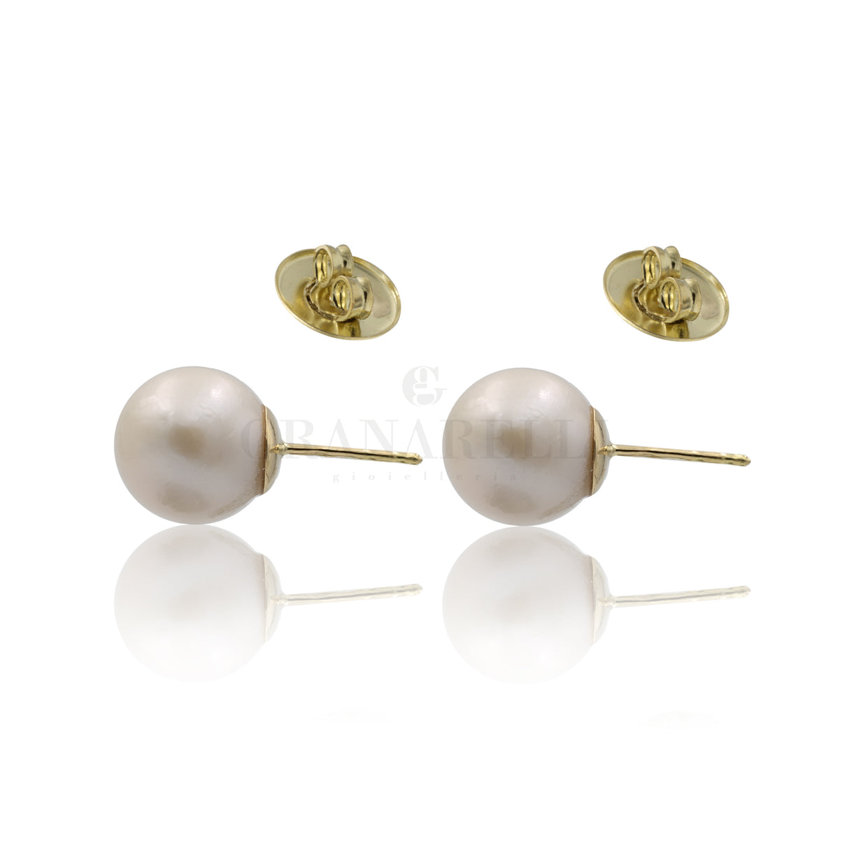 Orecchino Perla in Oro Giallo Ø 6 mm-Orecchini-GioGio-Gioielleria Granarelli